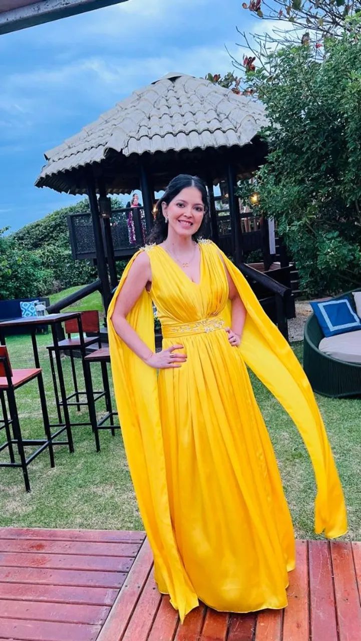 Vestido de Seda Amarelo - Foto 2