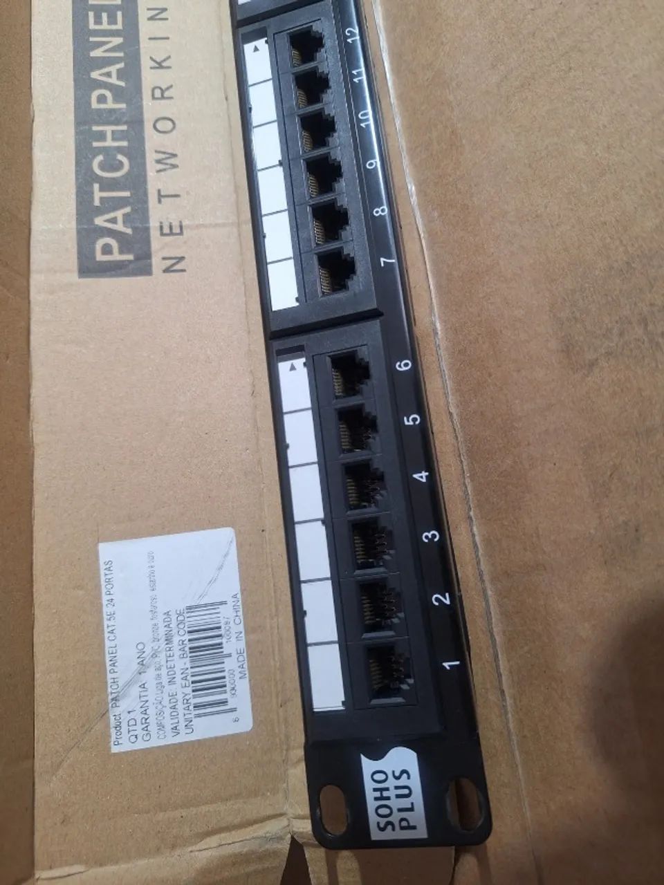 Patch Panel SohoPlus Cat 5e 24 Portas - Foto 4