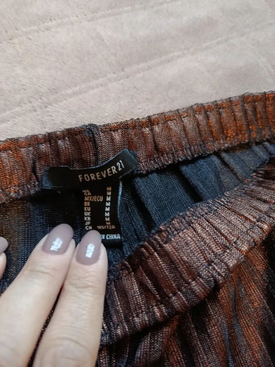 Calça pantalona marrom forever 21 M - Foto 2