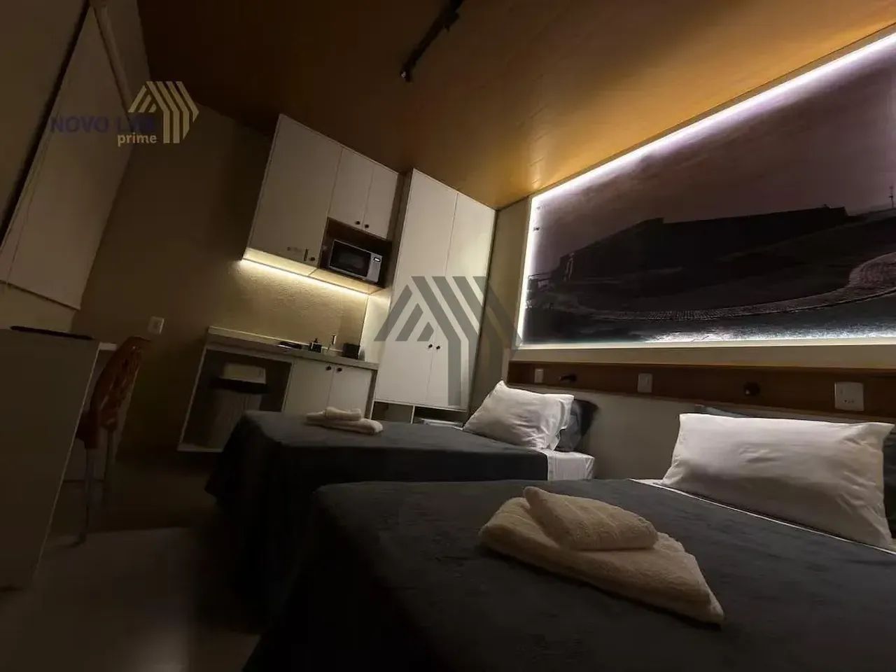 3446- Kit Net para locação com aproximadamente 20m², quarto com banheiro, mobiliado com ex - Foto 3