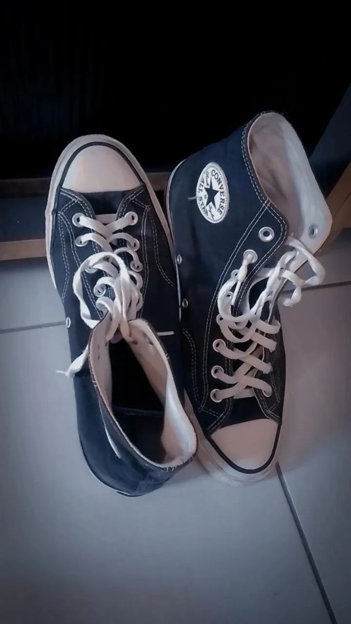 2 Tênis Converse All Star Original Preto e Vermelho  - Foto 2