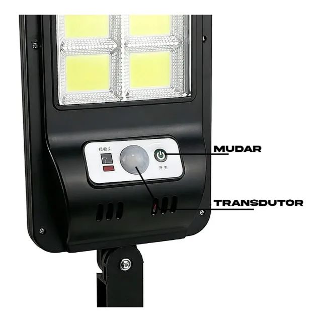 Luminária Solar LED 100W com Sensor de Presença - Foto 5