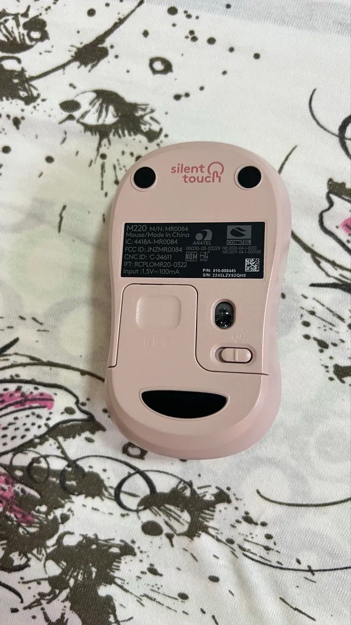 Mouse Logitech rosa Novo - Foto 2