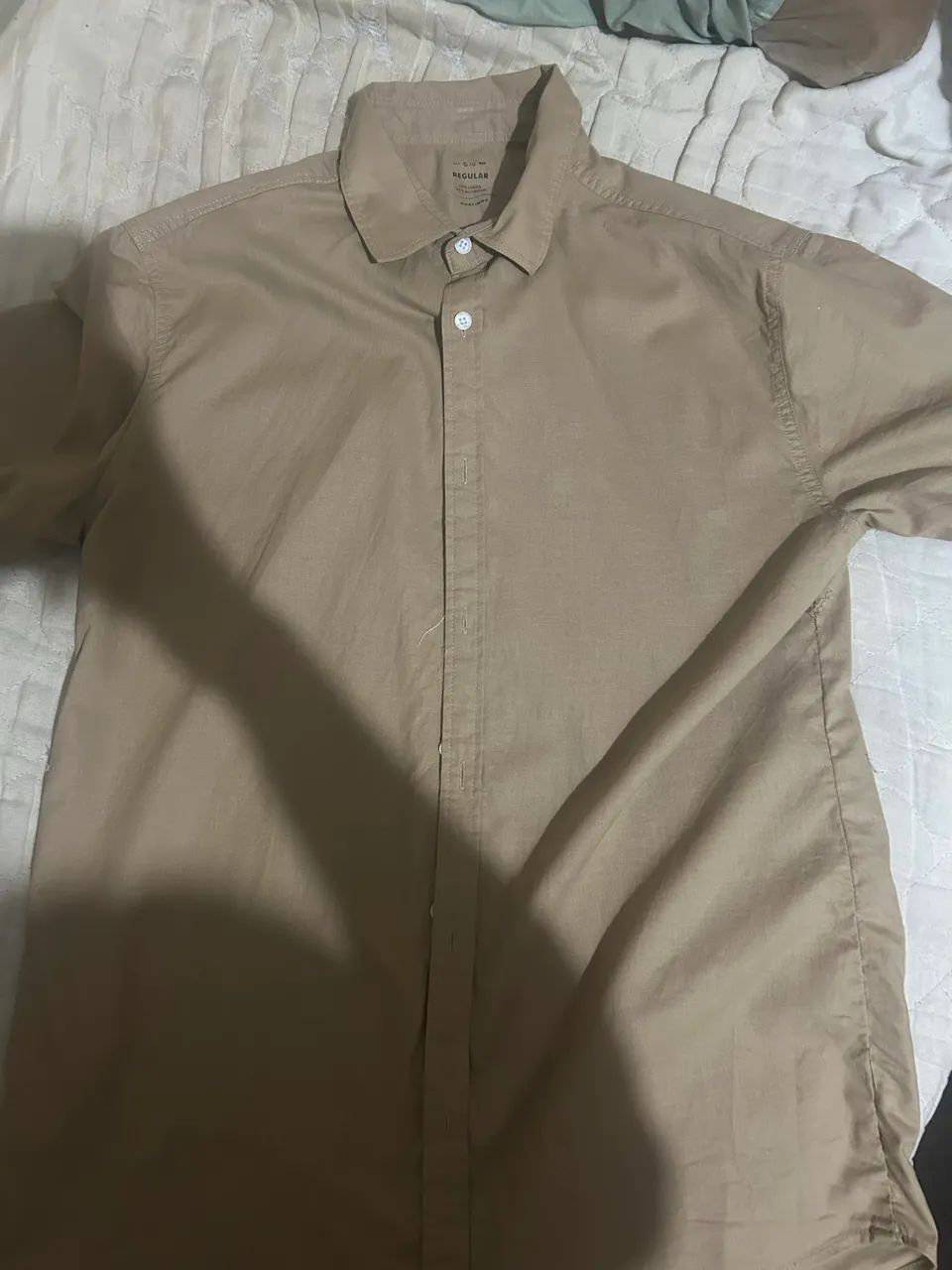 camisa linho, manga curta. Nova, nunca usada. - Foto 4