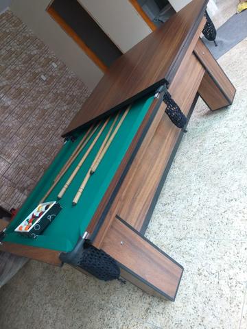 Mesa de Bilhar Tecido Verde Cor Tabaco Tx Modelo MDR0651 - Foto 4