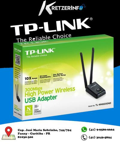 Tp-link Adaptador Usb Wireless De Alta Potência 300mbps