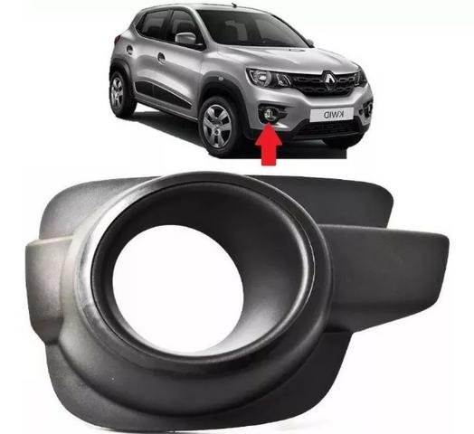 Grade Moldura Milha Com Furo Renault Kwid 2018 2019 Direito