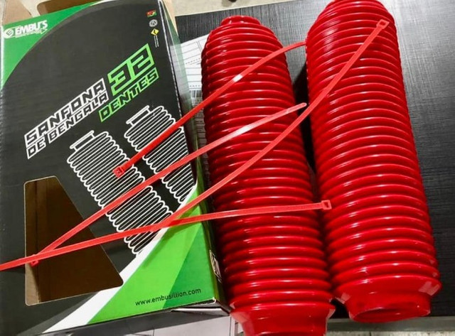 Sanfona bengala vermelha 32 dentes moto xtz 250 lander tenere 250