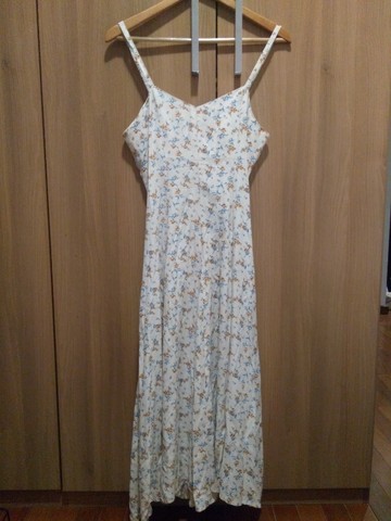 Vestido midi estampado flor