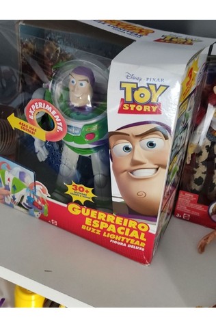 Boneco buzz  toy story FALA PORTUGUÊS amigo Woody Jessie slinky rex 