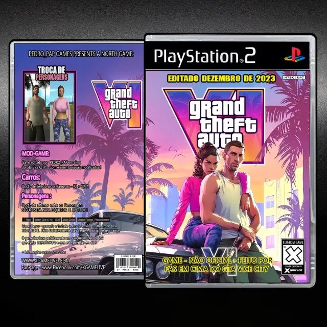 GTA Vice City [REPRO-PACTH] - PS2 - Sebo dos Games - 10 anos!