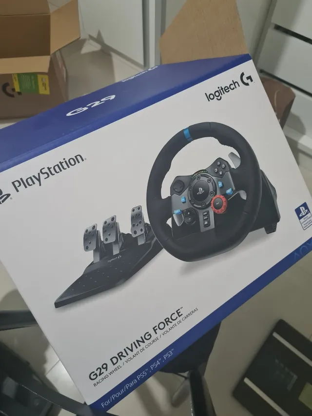 Volante Logitech Driving Force G29 Para PS4 / PS3 / PC Preto + Jogo Fórmula  1 BR para PS4