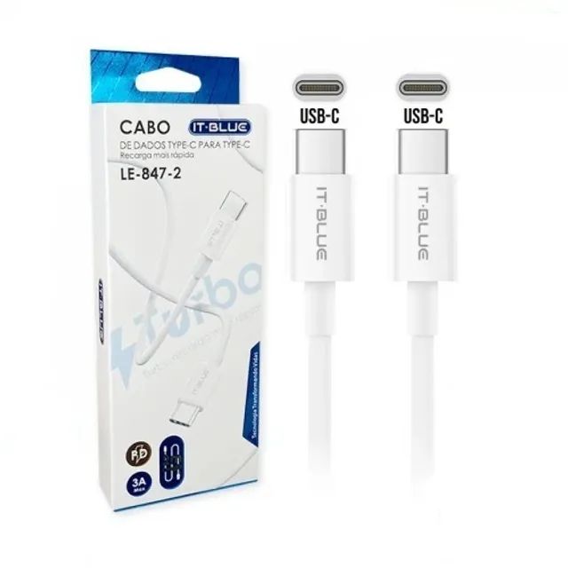 (NOVO) Cabo It.Blue 2M Tipo C Para Tipo C LE-847-2