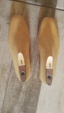Par de pés de sapateiro antigos de madeira  - Foto 3