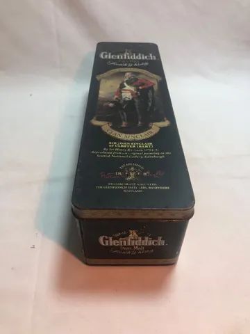 Lata Antiga Wisky Glenfiddich Pure Malt Preta  - Foto 4