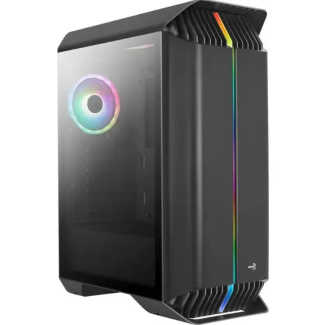 Gabinete Gamer Aerocool Gladiator Preto RGB Lateral Vidro 008777