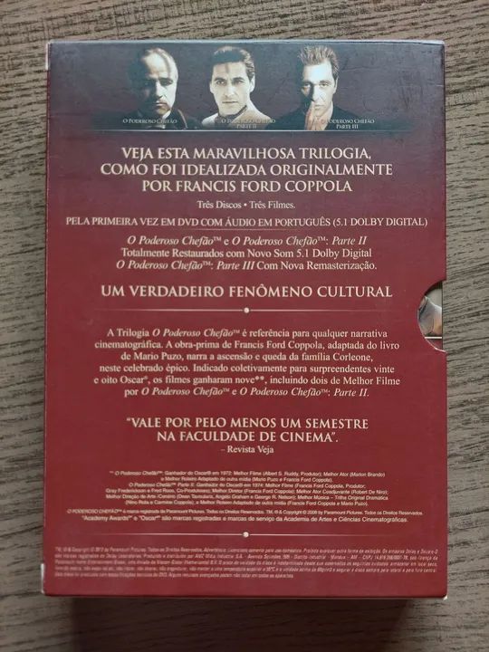 O Poderoso Chefão - The Coppola Res Trilogia toration - DVD - Foto 2