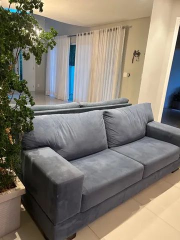 Sofá luxuoso otima marca macio e confortável 3 lugares - Foto 3