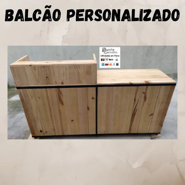 Balcão Industrial para Loja / Recepção. Sob Encomenda. Orçamos sob medida. - Foto 4