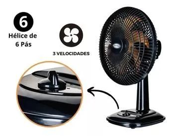 Ventilador de mesa 30 cm 45 wats 6 helices pas