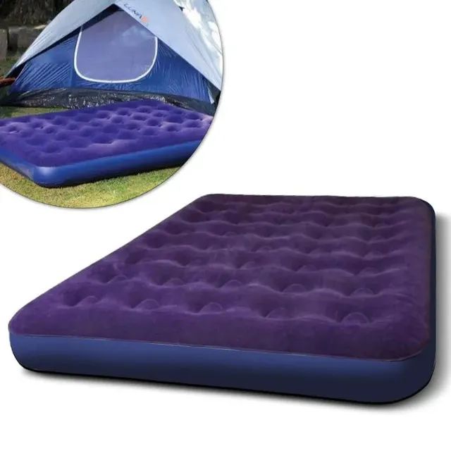 colchao inflavel casal azul 191x137x22cm kala 279455 promoç - Foto 2