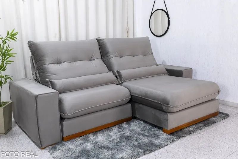 Sofá Retrátil Reclinável Sparta 2.50m D33 e Molas Ensacadas rf6 - Foto 2