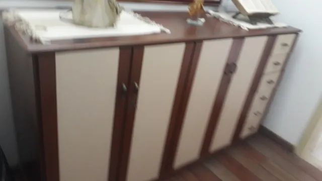 excelente cômoda cabideira em compensado com 2 módulos e 6 gavetas - Foto 3