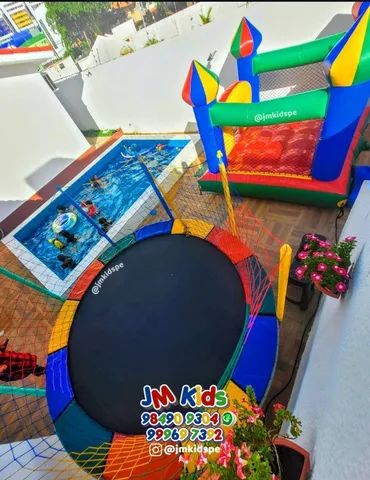 Aluguel de Pula Pula Piscina de Bolinhas Pipoca Algodão Doce Tobogã Inflável Cama Elástica - Foto 3