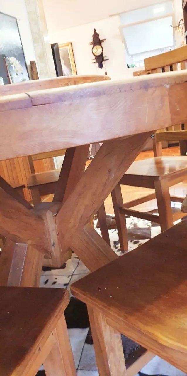 Rustic Pink Peroba Round Table 150cm64520807017601122