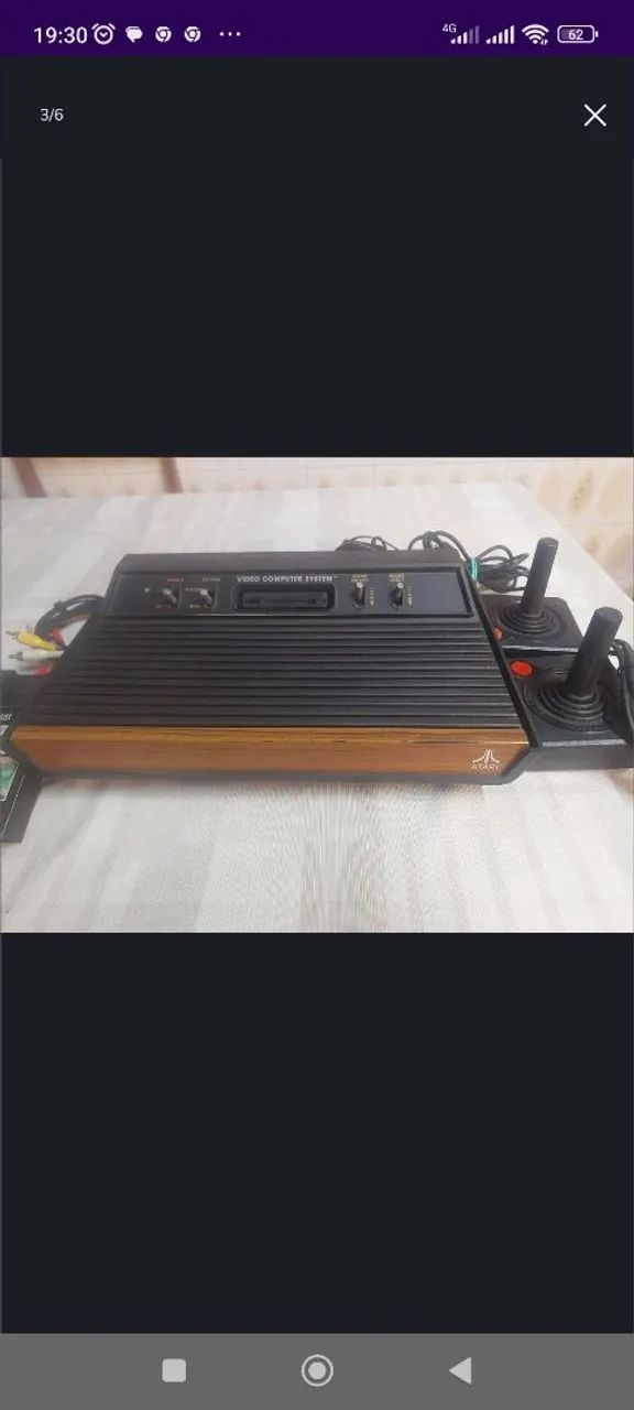 Atari 2600 Console de madeira Vídeo Game Clássico