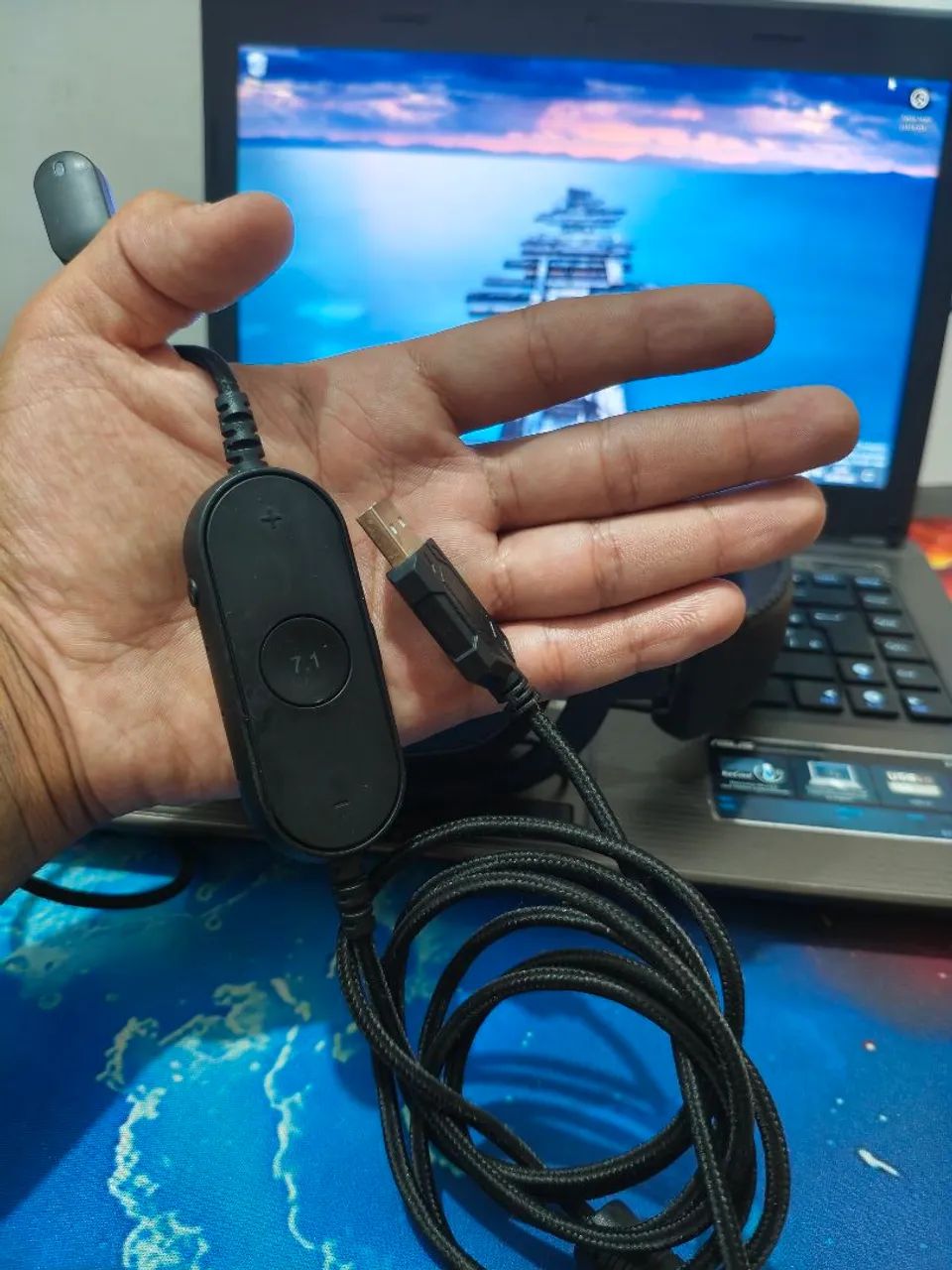 Headset Gamer FIFINE H6 USB 7.1 Surround RGB 50 mm Seminovo com Microfone Funcionando - Foto 3