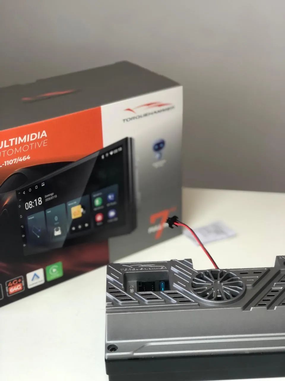 Multimídia 7 polegadas 4ram 64GB completa sem fio  - Foto 4