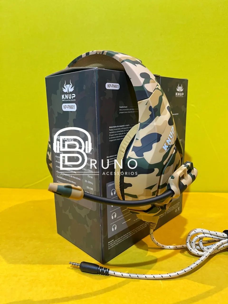 Headset Gamer KNUP KP-FN601 - Camuflado