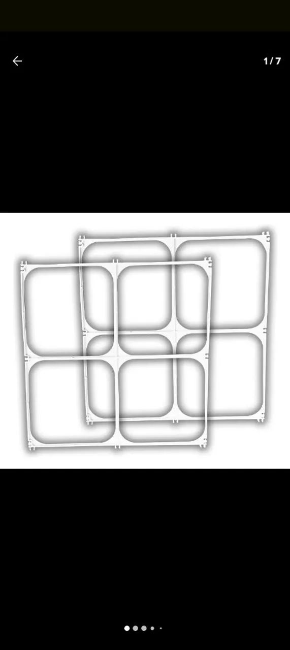 Tela mágica para 64 bexigas. Módulos de 4 un