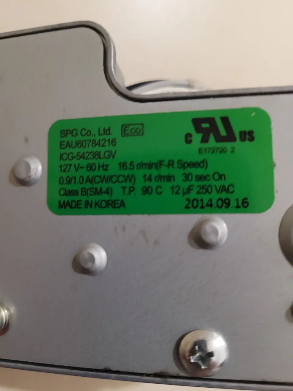 Motor do icemaker de geladeira LG 