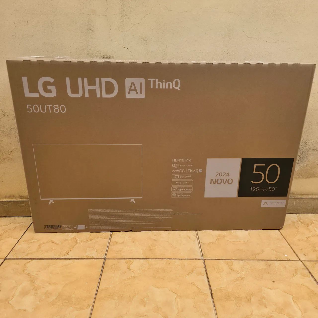 TV LG 50 polegadas 4K UT80 (Nova)