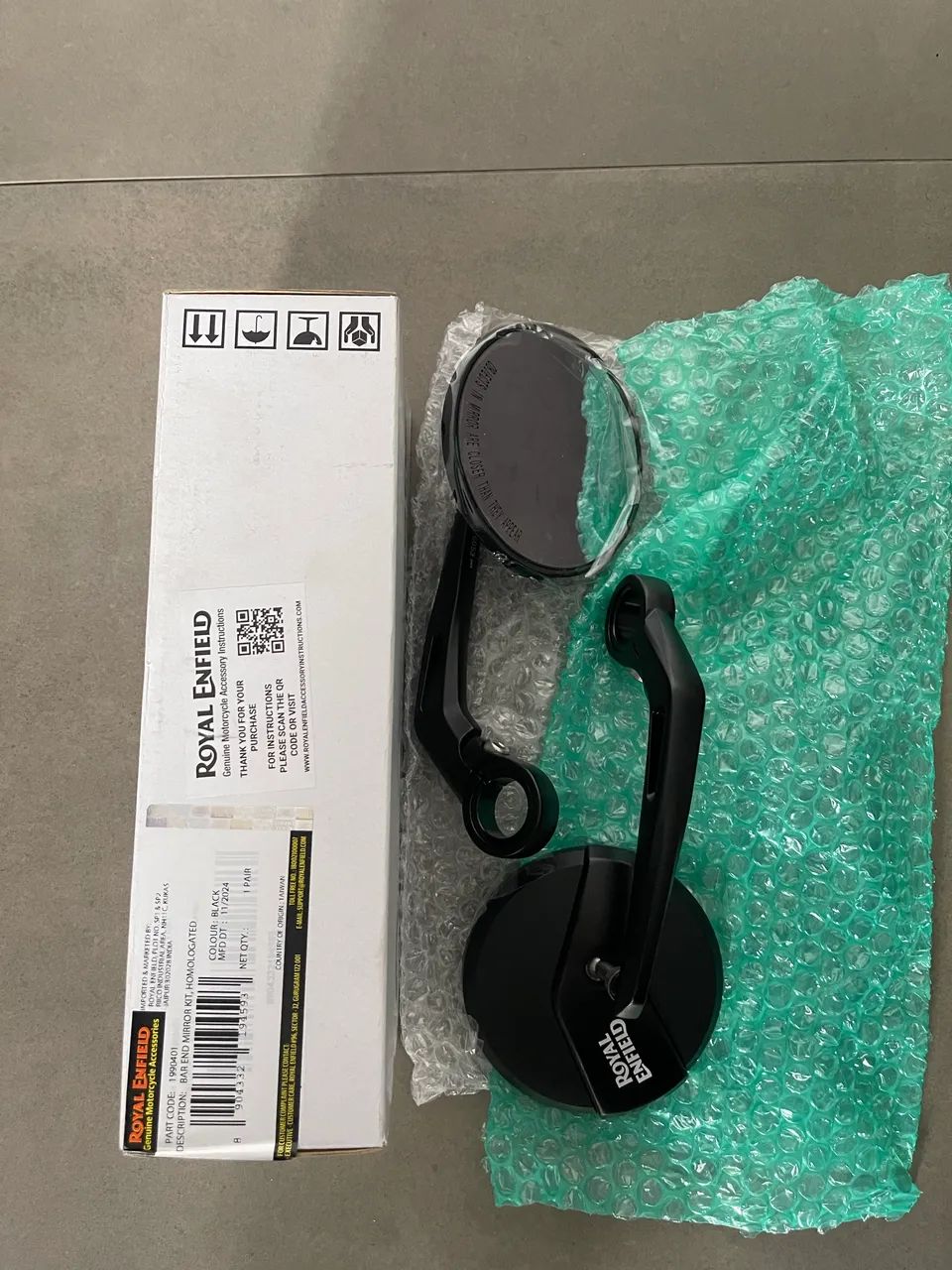 Retrovisor ponta de guidão original Royal Enfield (novo)  - Foto 2