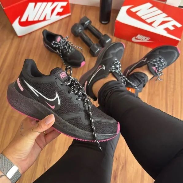 Nike Zoom TÃªnis Da Nike Preto Com Rosa Nike Zoom Modelos De Tenis