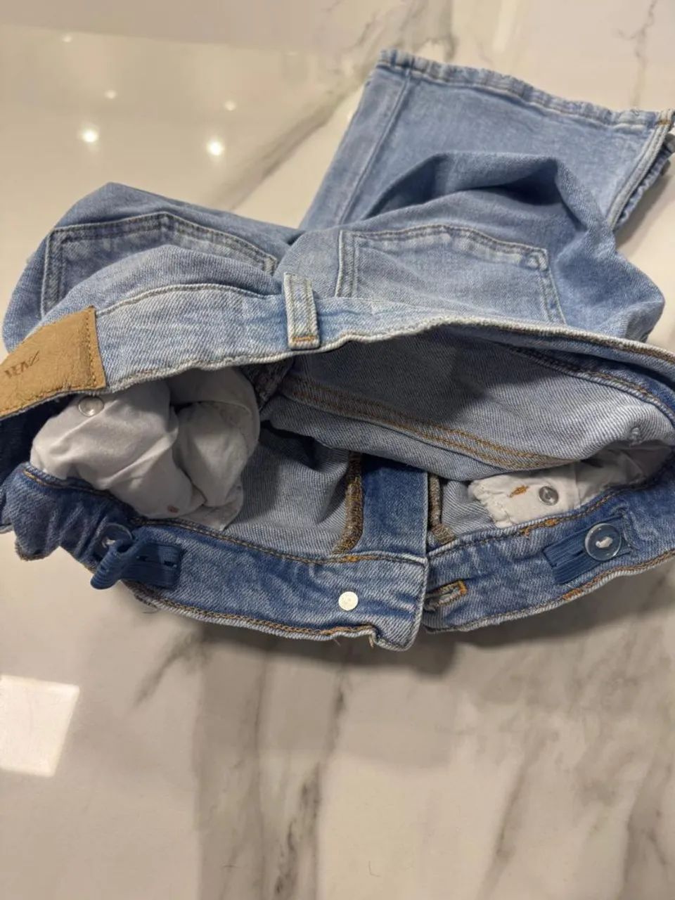 Calça Jeans Flare Azul Claro juvenil Zara! - Foto 5