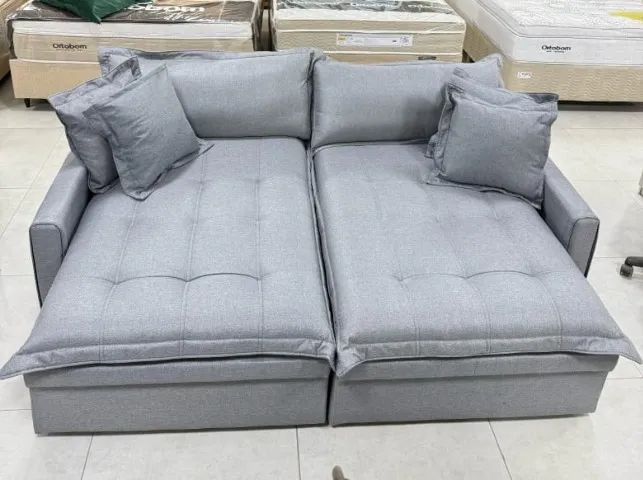 Sofá Cama Baú Retrátil e Reclinável 2,20m D33 DIVIDIMOS EM ATE 10 X SEM JUROS  - Foto 2