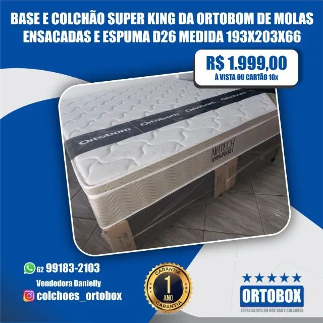 Base e Colchão super king da ortobom airtech springs - Foto 2