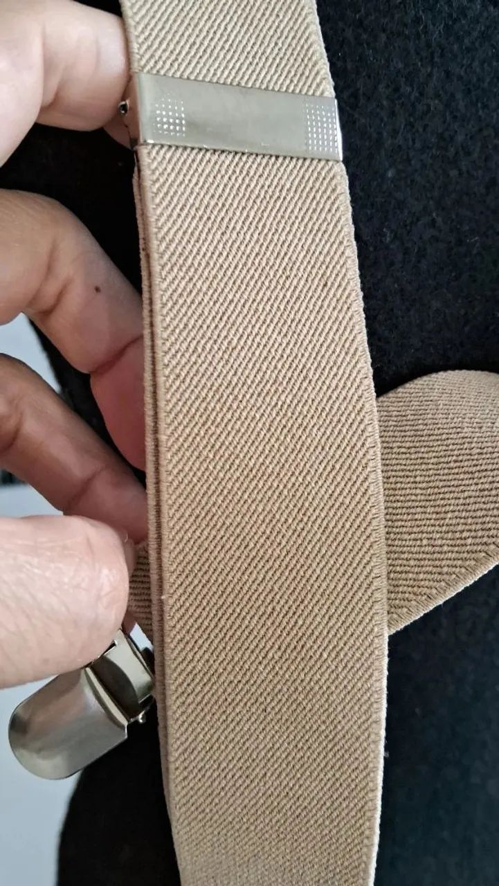 Suspensório Bege e Estilo - Foto 4