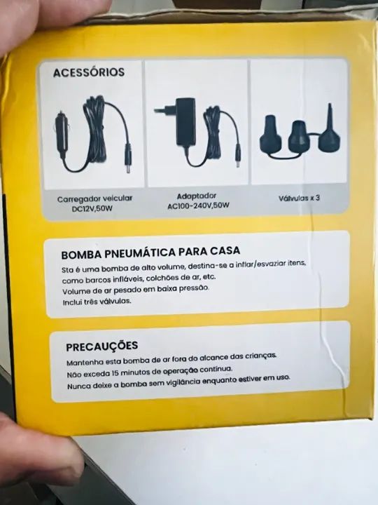 Bomba para encher colchão inflável - Foto 2