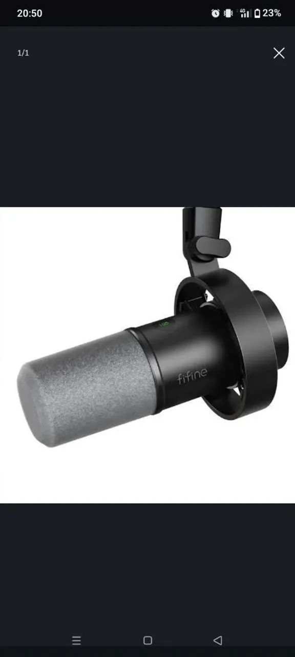 Microfone Fifine K688 com braço de mesa64617878512129120