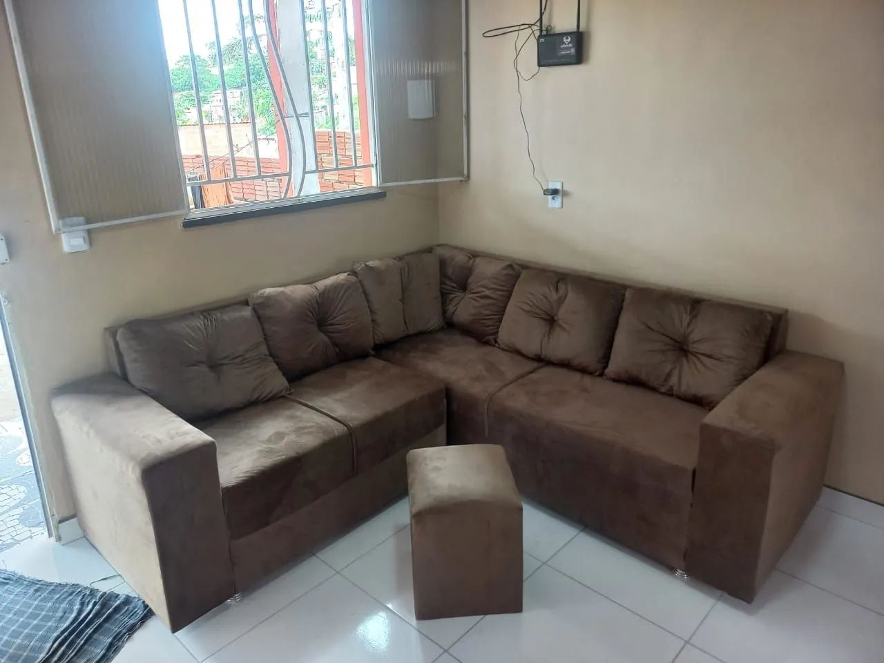 Sofá em L com almofadas entrega grátis  - Foto 2