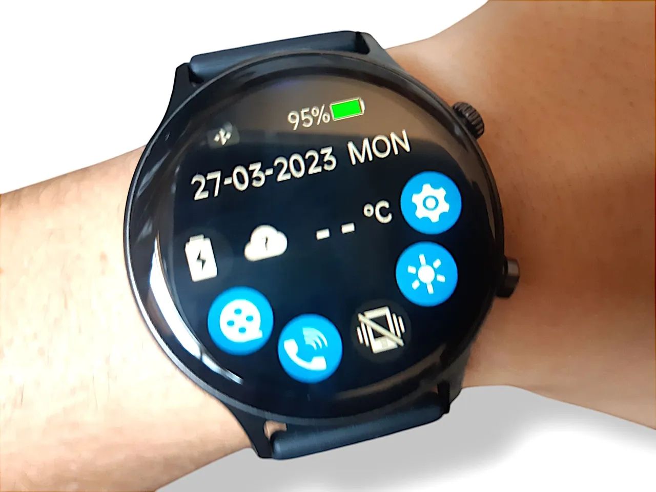 ÚLTIMA PEÇA!!! SMARTWATCH ZEBLAZE PROVA D'ÁGUA,MUITA BATERIA BARATO PARECIDO DA SAMSUNG! - Foto 2