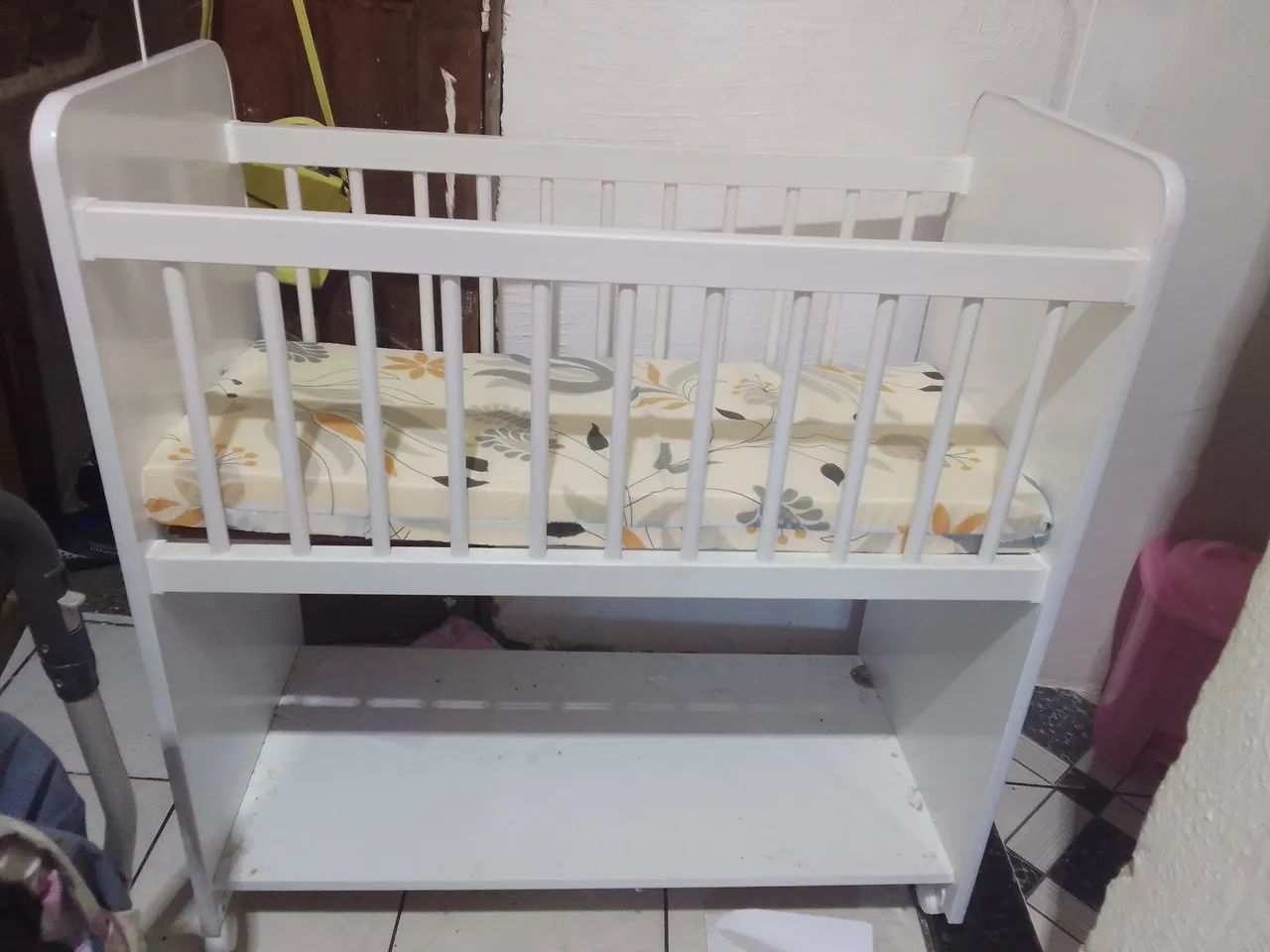 Mini Berço de Bebê Branco - Foto 3