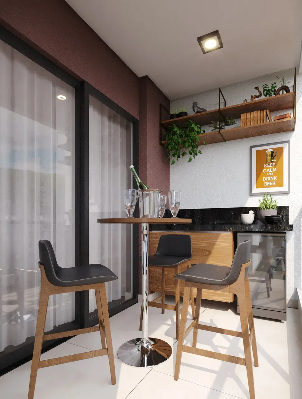 Studios com varanda gourmet para venda