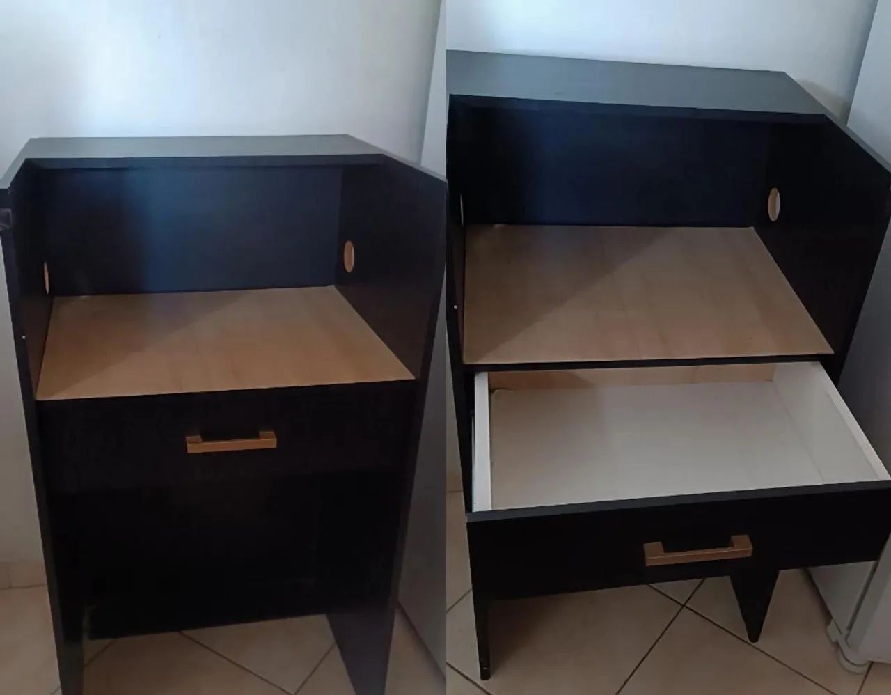 Balcão de Escritório Preto com Gaveta - Foto 2