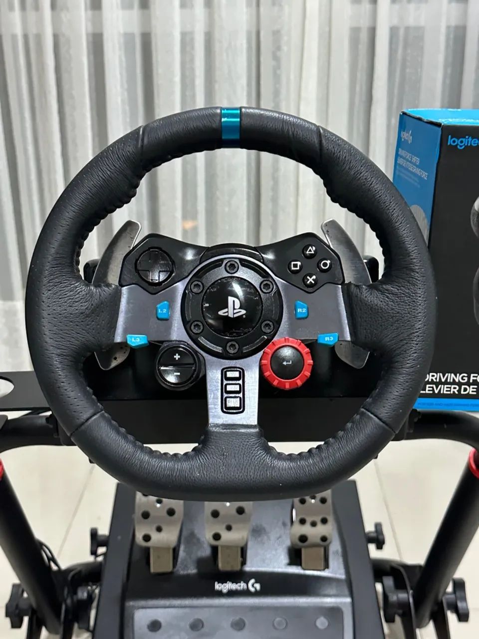 Volante Logitech G29 com câmbio e suporte Extrem SimRacing - Foto 2